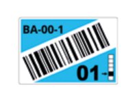 Roll of pre-cut labels for racks and pal