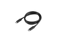Lenovo - USB cable - 24 pin USB-C (M) to 24 pin USB-C (M) - 20 V - 5 A - 1 m - 4K support, USB Power Delivery (5A, 100W) - black