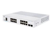 Cisco Business 250 Series CBS250-16P-2G - Switch - L3 - smart - 16 x 10/100/1000 (PoE+) + 2 x Gigabit SFP - rack-mountable - PoE+ (120 W) - remanufactured