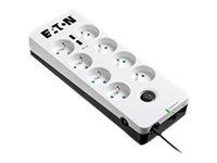 Eaton Protection Box - Surge protector - AC 220-250 V - 2500 Watt - output connectors: 8 - white