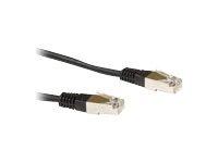 Zwarte 1 meter LSZH SFTP CAT6 patchkabel met RJ45 connectoren - PolyBag