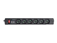 Eaton Protection Strip - Surge protector - AC 220-250 V - 2500 Watt - output connectors: 6 - black