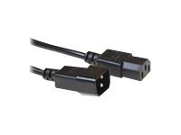 Voedingskabel - power IEC 60320 C13 naar IEC 60320 C14 - 230 Volt wisselstroom V - 60 cm - zwart
