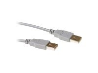 ACT USB 2.0 aansluitkabel USB A male - USB A male ivoor 2 m