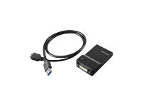 Lenovo USB 3.0 to DVI/VGA Monitor Adapter - External video adapter - USB 3.0 - DVI