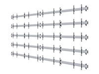 B-TECH System X BT9340-LG-LSAC - Mounting kit - open frame - for 5x5 LED video wall - black - mounting interface: 600 x 400 mm - wall-mountable