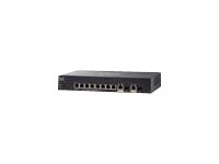 Cisco Small Business SG350-10MP - Switch - L3 - Managed - 8 x 10/100/1000 (PoE+) + 2 x combo Gigabit SFP - desktop - PoE+ (128 W) - refurbished
