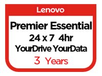Lenovo Essential Service + YourDrive YourData + Premier Support - Extended service agreement - parts and labour (for servers) - 3 years - on-site - 24x7 - response time: 4 h - for ThinkSystem SR630 7X02