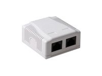 ACT Modulair opbouwdoos unshielded 2-voudig CAT6