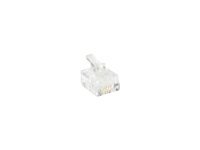 RJ11 PLUG 4/6 MAS.. Zak 25 stk