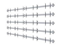 B-TECH System X BT9340 - Mounting kit - open frame - for 5x5 dvLED video wall - 271\" - silver - screen size: 54\" - mounting interface: 600 x 400 mm - wall-mountable