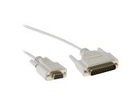Intronics - Seriï¿½le kabel - DB-9 (V) naar DB-25 (M) - 1.8 m - gegoten - ivoor