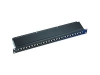 PATCHPANEL 24P STP C5E+COVER. 1 stk