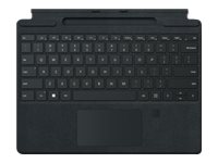 Microsoft Surface Pro Signature Keyboard with Fingerprint Reader - Keyboard - with touchpad, accelerometer, Surface Slim Pen 2 storage and charging tray - AZERTY - Belgium - black - commercial - for Surface Pro 8