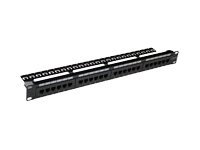 ACT Patchpaneel CAT6 unshielded 24 poorten met kabel management bar