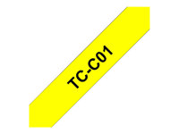Brother TCC01 - 12 mm x 6.7 m - black on fluorescent yellow - laminated tape - for P-Touch PT-2000, PT-3000, PT-500, PT-5000, PT-8E