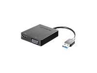 Lenovo Universal USB 3.0 to VGA/HDMI Adapter - External video adapter - USB 3.0 - HDMI, VGA - for Miix 510-12, 520-12, 710-12, Thinkpad 13, ThinkPad E57X, L470, L570, P51, P71, T470