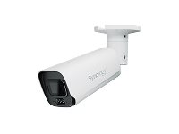 Synology Bullet Camera, IP66/67 and IK10 rated, 3840x2160 resolution, adjustable viewing angle ranging from 112.1° to 47.5°, hybrid white/IR LED for up to 31 meters color night vision, On-camera AI, US NDAA/TAA compliance, Camera license not included