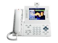 Cisco Unified IP Phone 9971 Slimline - IP video phone - IEEE 802.11b/g/a (Wi-Fi) - SIP - multiline - arctic white