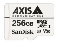 AXIS Surveillance - Flash memory card (microSDXC to SD adapter included) - 256 GB - Video Class V30 / UHS Class 3 / Class10 - microSDXC - white - for AXIS D3110, M3085, M3086, M5075, P3818, Q1656, Q1715, Q1942, Q3538, Q6100, P37 Series