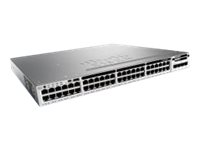 Cisco Catalyst 3850-48T-E - Switch - L3 - Managed - 48 x 10/100/1000 - desktop, rack-mountable - refurbished