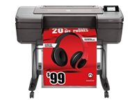 HP DesignJet Z6 PostScript - 24\" large-format printer - colour - ink-jet - Roll (61 cm) - 2400 x 1200 dpi - up to 1.4 min/page (mono) / up to 1.4 min/page (colour) - capacity: 1 roll - Gigabit LAN, USB host - cutter