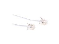 MOD KAB RJ11-RJ11 WIT  0.50M. 1 stk