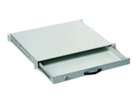 1U LOCKABLE DRAWER WITH HANDLE 44X481X400 MM COLOR GREY (RAL 7035)