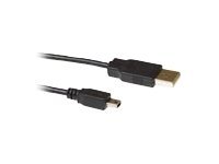 USB-kabel - USB (M) naar mini USB type B (M) - 3 m - zwart