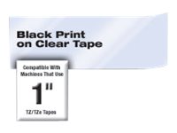 Brother TZe-S151 - Extra strength adhesive - black on clear - Roll (2.4 cm x 8 m) 1 cassette(s) laminated tape - for Brother PT-D600, P750, P950, P-Touch PT-D610, D800, E550, P900, P950, P-Touch EDGE PT-P750