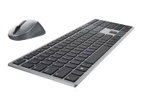 Dell Premier Multi-Device KM7321W - Keyboard and mouse set - wireless - 2.4 GHz, Bluetooth 5.0 - AZERTY - Belgium - titan grey - for Latitude 5520