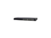 Cisco 250 Series SF250-24P - Switch - smart - 24 x 10/100 (PoE+) + 2 x combo Gigabit SFP - rack-mountable - PoE+ (185 W) - remanufactured