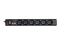 Eaton Protection Strip PS6TD - Surge protector - AC 220-250 V - 2500 Watt - output connectors: 6 - black