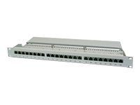 CAT 6 PATCH PANEL SHIELDED 24-PORT RJ4