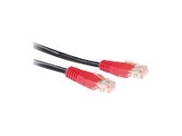 ACT CAT5E U/UTP cross-over patchkabel zwart rode tules 1 m