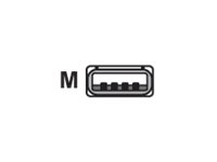 Cable USB for Stratos 2400 series/black/Type A/4.0m/straight/no power with ferrite