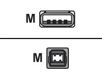 CABLE USB-A TO USB-B 2M